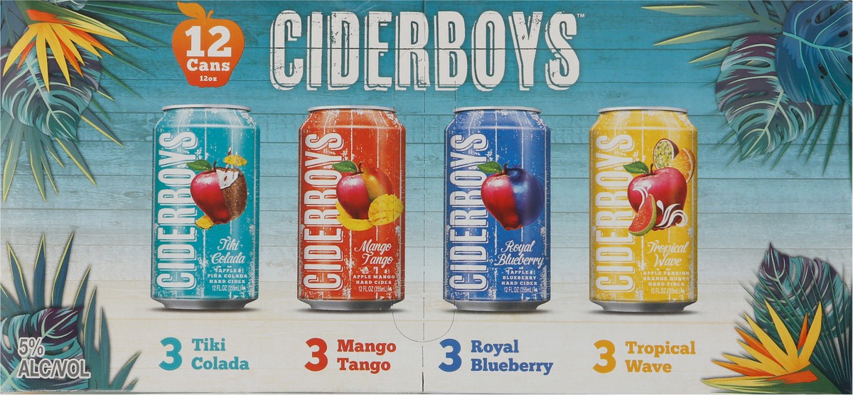 slide 7 of 9, Ciderboys Variety Hard Cider 12Pk Cans, 144 fl oz