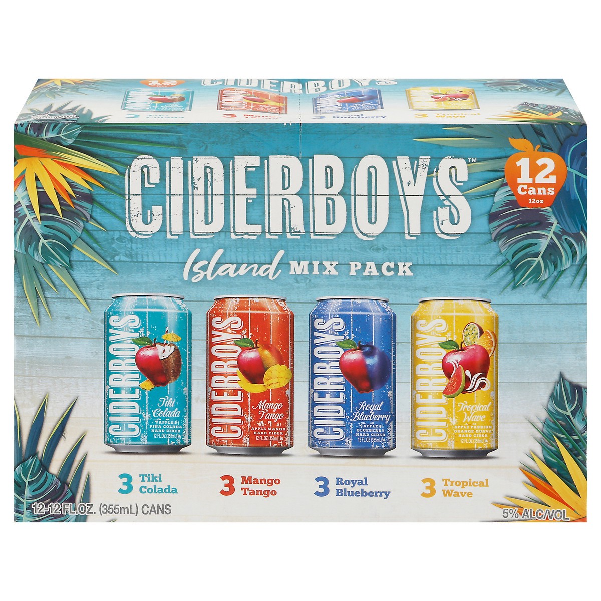 slide 1 of 9, Ciderboys Variety Hard Cider 12Pk Cans, 144 fl oz