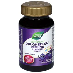 Nature's Way Sambucus Kids Cough Relief + Immune Elderberry Gummies