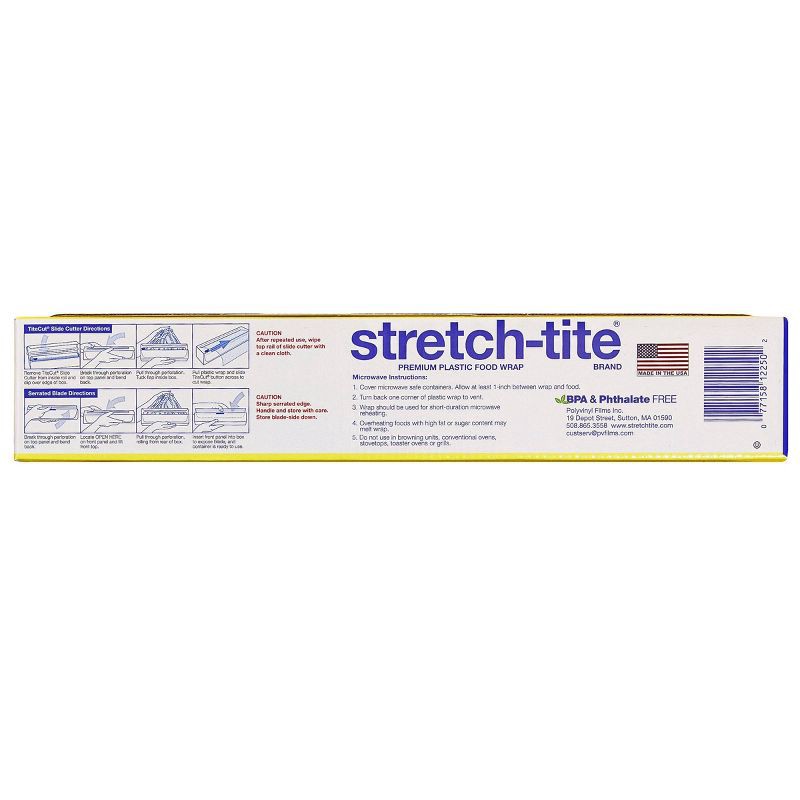 slide 3 of 6, Stretch-Tite Plastic Food Wrap - 250 sq ft, 250 sq ft