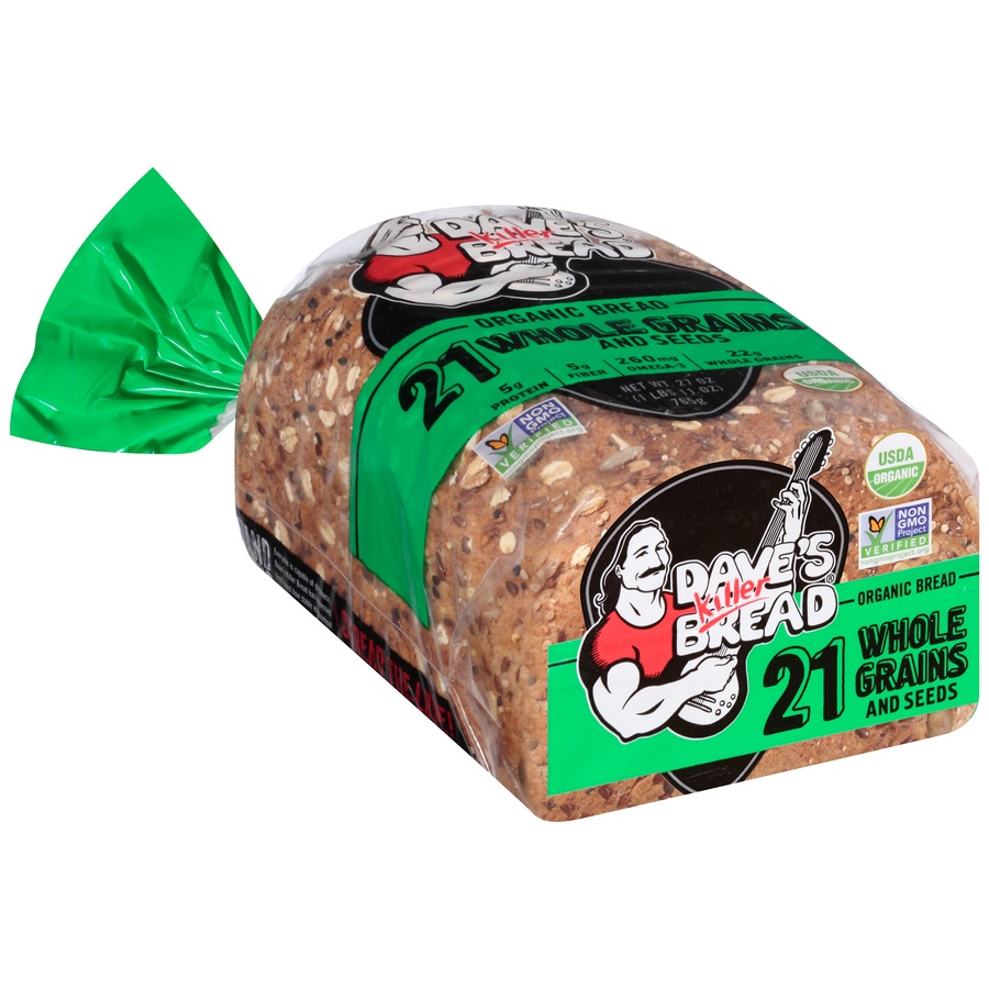 slide 5 of 8, Dave's Killer Bread Bread, Organic, 21 Whole Grains and Seeds, 27 oz