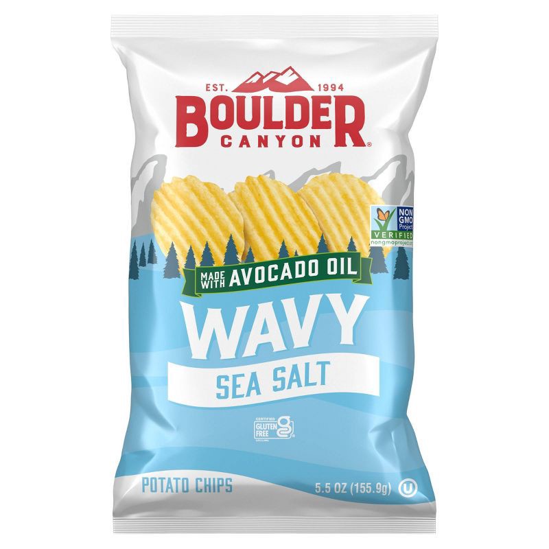 slide 1 of 4, Boulder Canyon Wavy Potato Chips - 5.5oz, 5.5 oz