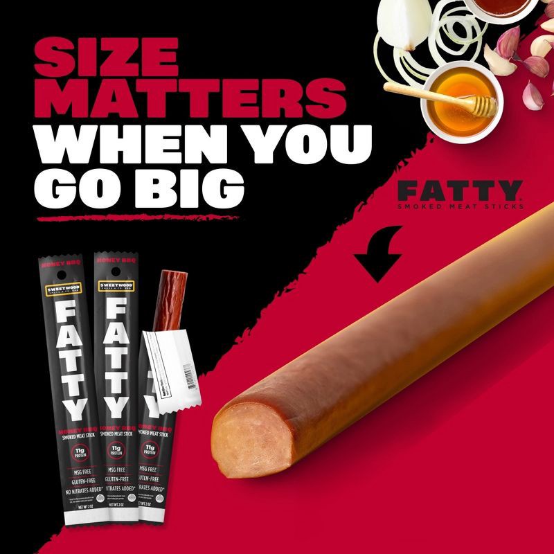 slide 6 of 6, Fatty Honey BBQ Meat Stick - 2oz, 2 oz
