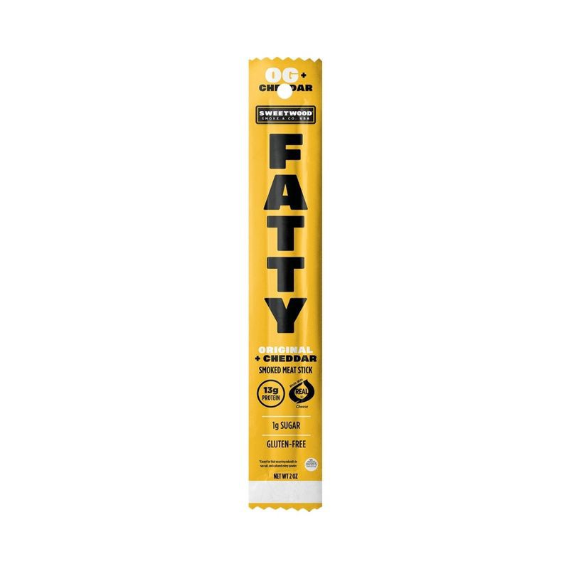 slide 1 of 6, Fatty OG Cheddar Meat Stick - 2oz, 2 oz