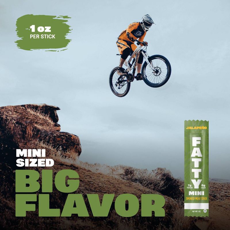 slide 7 of 7, Fatty Jalapeno Multipack Meat Sticks - 10oz/10ct, 10 ct; 10 oz