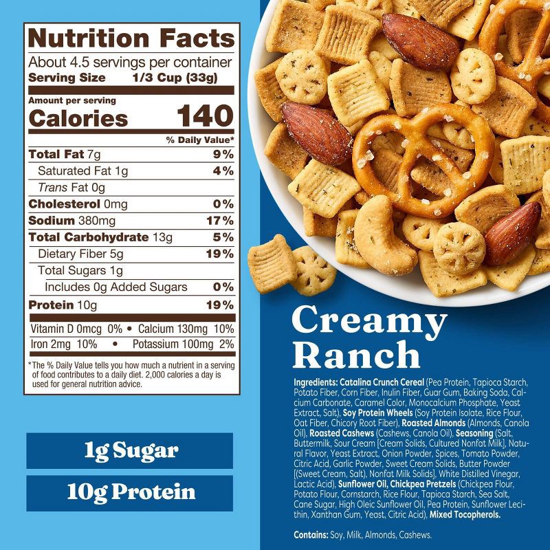 slide 2 of 8, Catalina Crunch Creamy Ranch Protein Snack Mix - 5.25oz, 5.25 oz