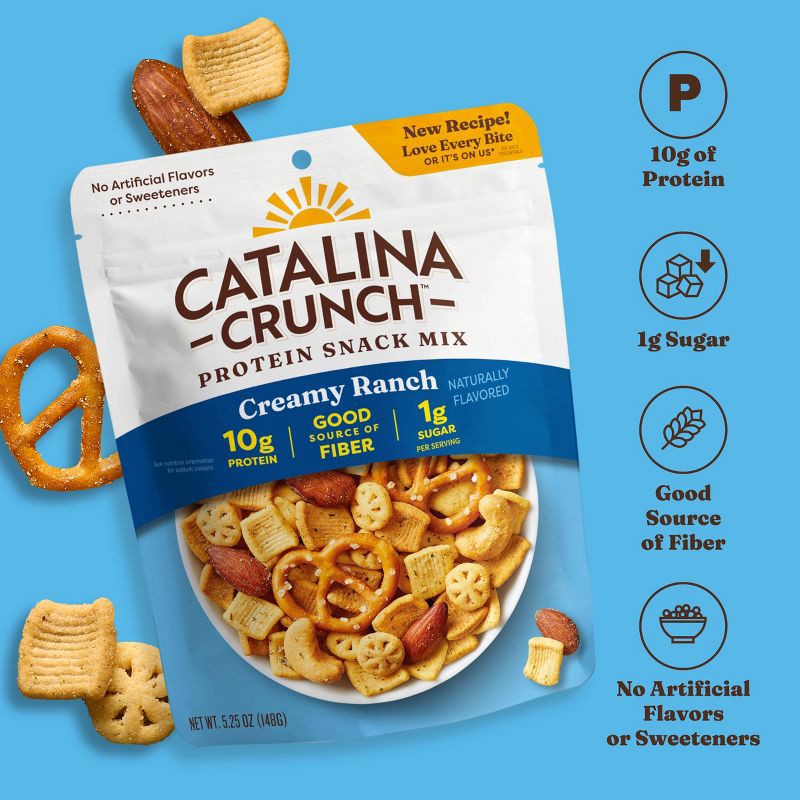 slide 3 of 8, Catalina Crunch Creamy Ranch Protein Snack Mix - 5.25oz, 5.25 oz