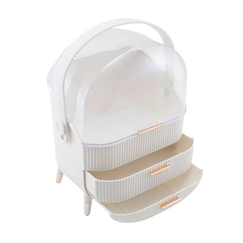 slide 2 of 9, Thinkspace Cosmetic Case - White, 1 ct