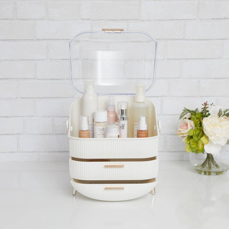 slide 7 of 9, Thinkspace Cosmetic Case - White, 1 ct