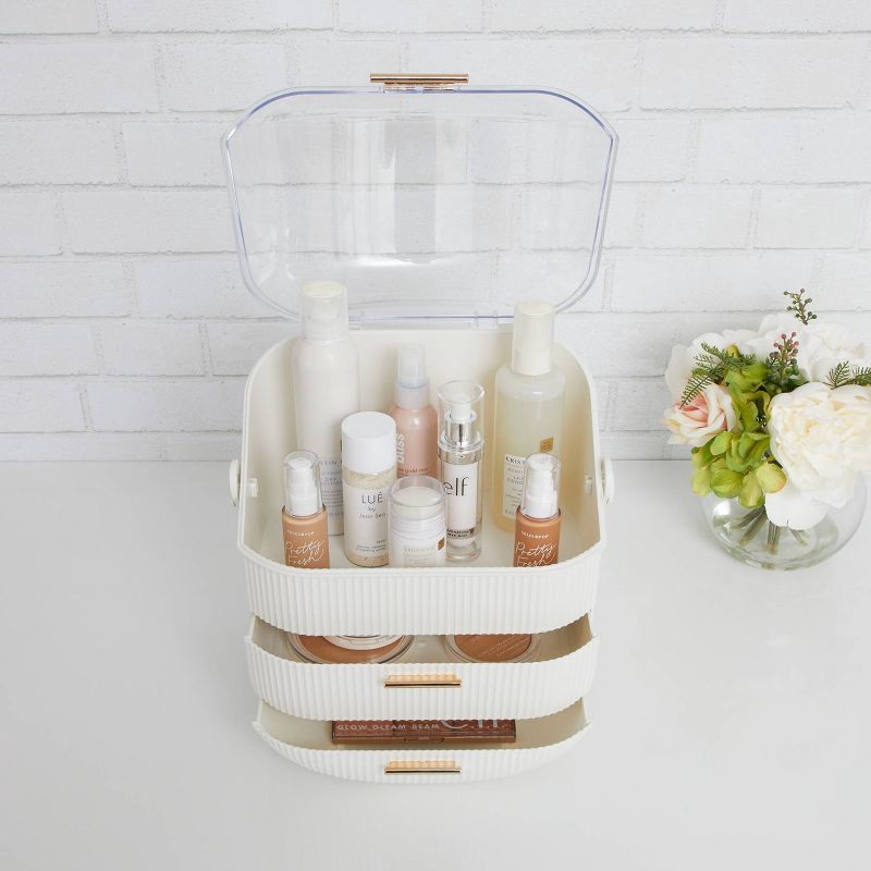 slide 9 of 9, Thinkspace Cosmetic Case - White, 1 ct