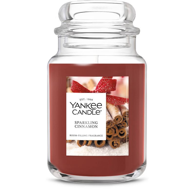 slide 1 of 8, Original Large Sparkling Cinnamon Fall Jar Candle 22oz - Yankee Candle, 22 oz