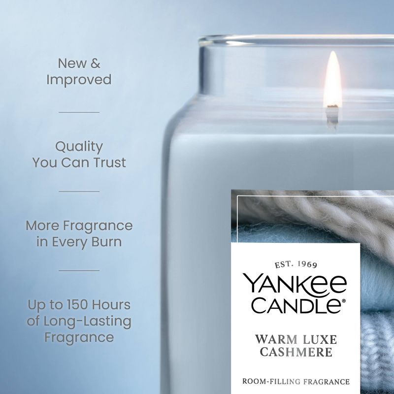 slide 3 of 8, Original Large Jar Warm Luxe Cashmere Candle 22oz - Yankee Candle, 22 oz