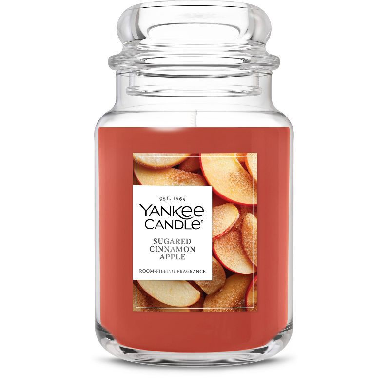 slide 1 of 7, Original Large Jar Sugared Cinnamon Candle 22oz - Yankee Candle, 22 oz