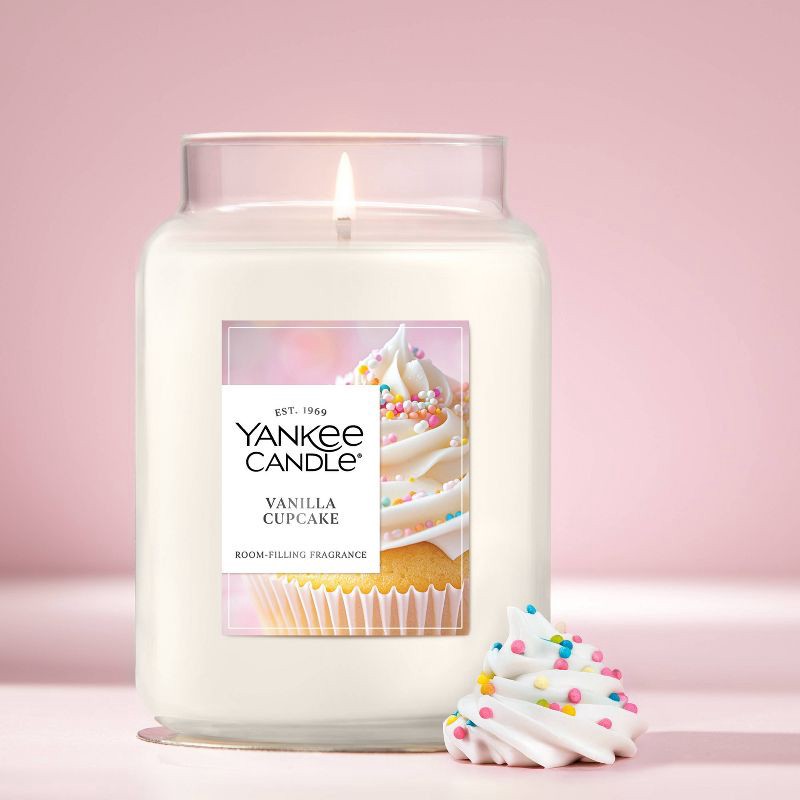 slide 2 of 7, Original Large Jar Vanilla Cupcake Candle 22oz - Yankee Candle, 22 oz