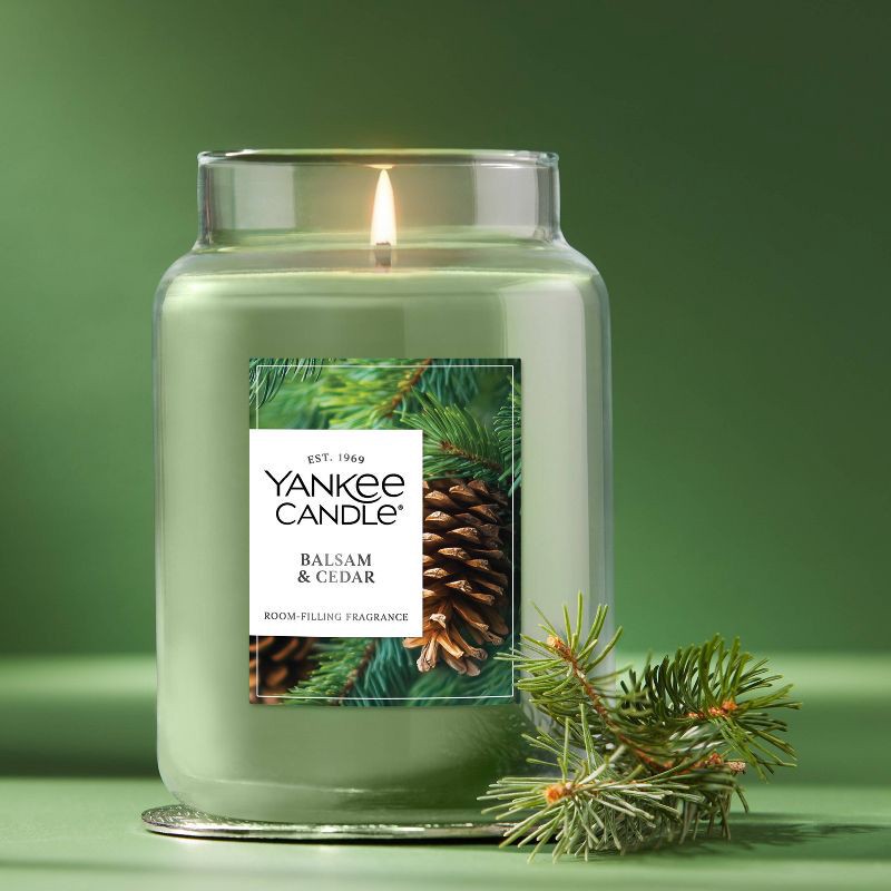 slide 2 of 8, Original Large Jar Balsam and Cedar Candle 22oz- Yankee Candle, 22 oz