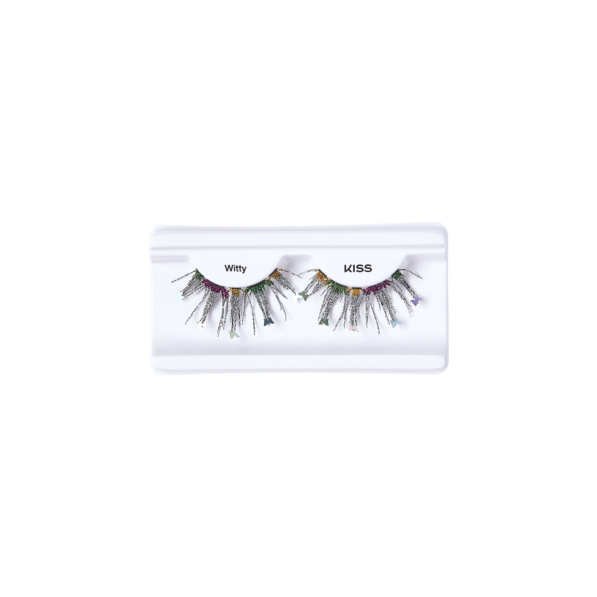 slide 3 of 5, KISS Halloween Limited Edition Scary Clown False Eyelashes, 1 Pair - Witty, 1 ct
