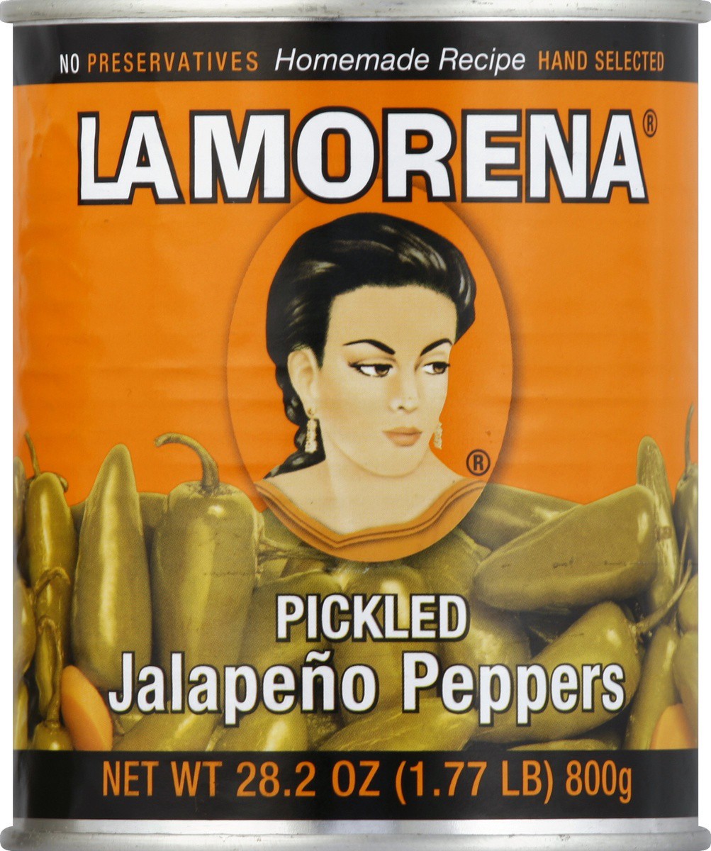 slide 2 of 2, La Morena Whole Jalapenos Peppers, 28.2 oz