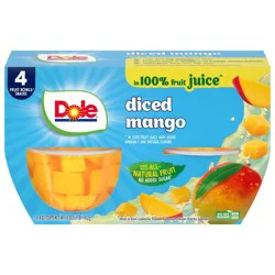 Dole Mangos in Juice Fruit Cups - 4oz/4ct