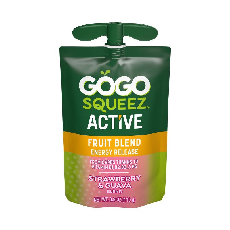slide 3 of 10, GoGo SqueeZ Active Fruit Blend Energy Release, Strawberry & Guava Punches - 39oz/10ct, 39 oz, 10 ct