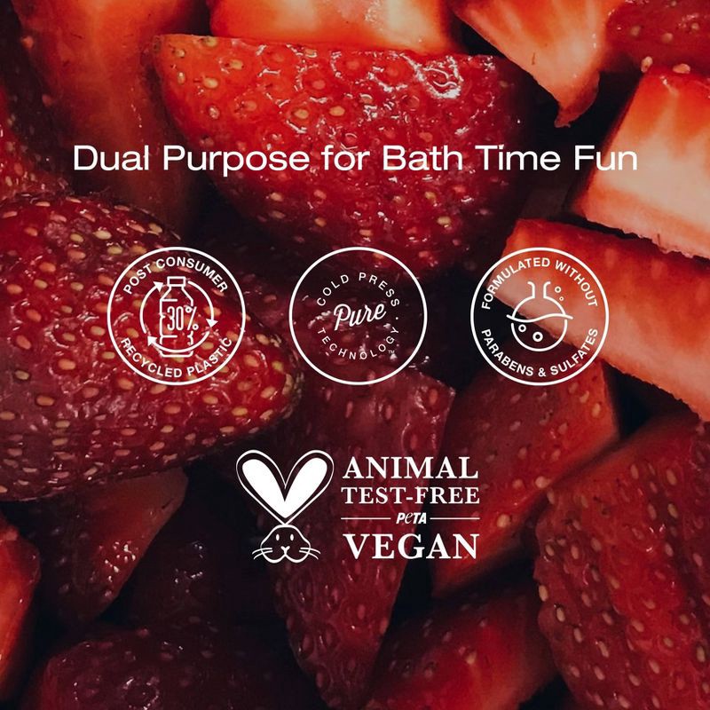 slide 5 of 7, Raw Sugar Kids' Bubble Bath + Body Wash - Strawberry Vanilla - 12 fl oz, 12 fl oz