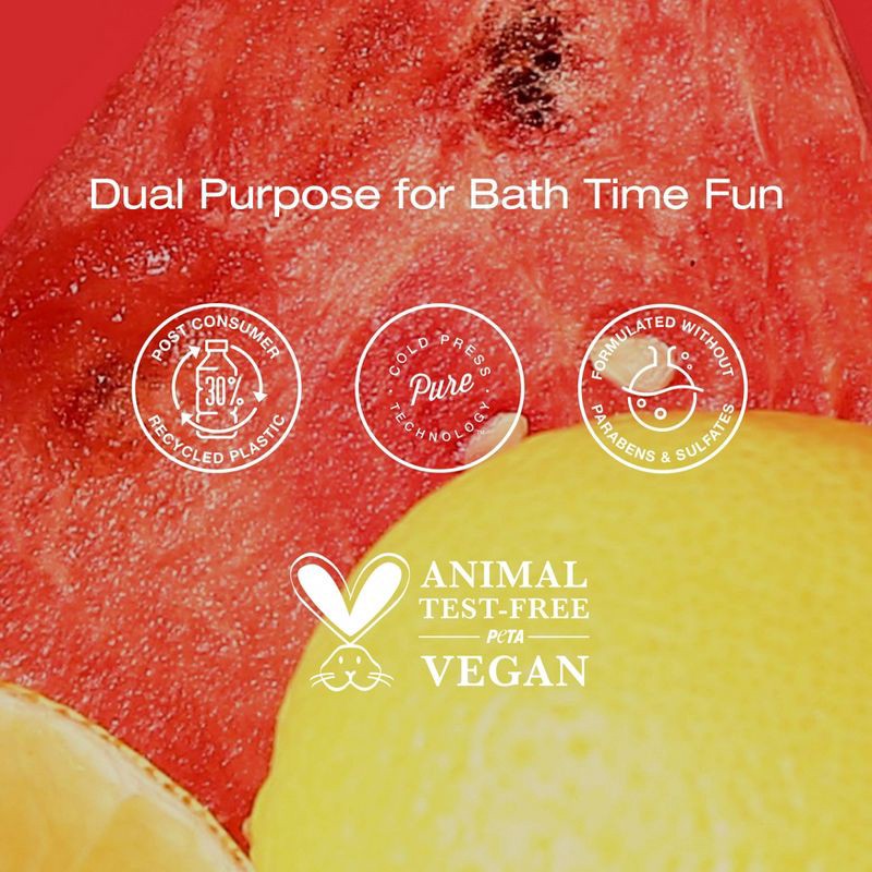 slide 5 of 7, Raw Sugar Kids' Bubble Bath + Body Wash - Watermelon Lemonade - 12 fl oz, 12 fl oz