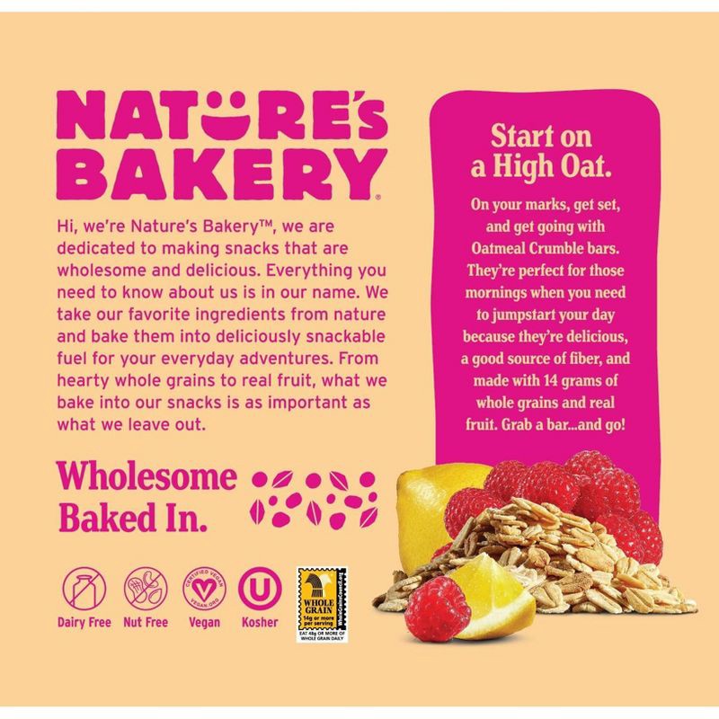 slide 4 of 5, Nature's Bakery Raspberry Lemon Snack Bars - 6ct, 6 ct