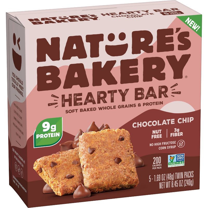 slide 1 of 4, Nature's Bakery Chocolate Chip Protein Bars - 8.45oz/5ct, 8.45 oz, 5 ct