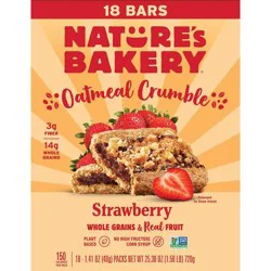 Nature's Bakery Strawberry Crumble Snack Bars - 18ct