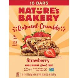 Nature's Bakery Strawberry Crumble Snack Bars - 18ct