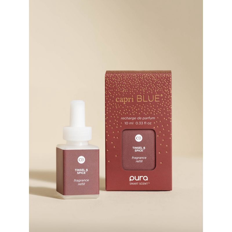 slide 2 of 5, Pura Capri Blue Smart Vial Tinsel and Spice Fragrance Refill, 1 ct