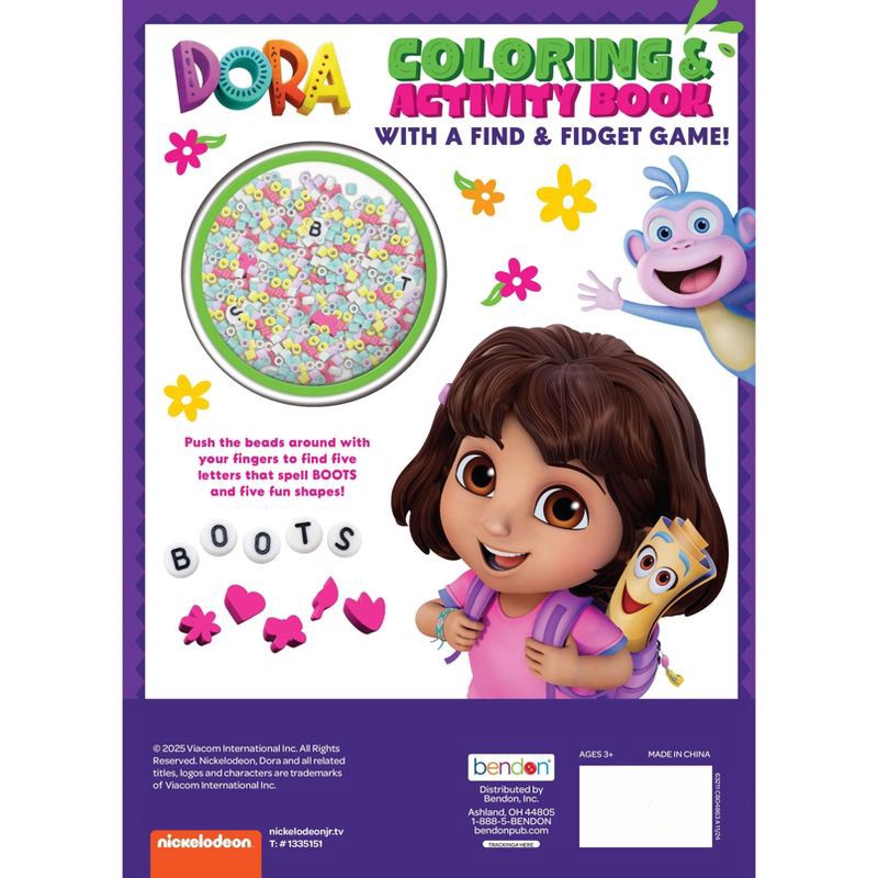 slide 2 of 5, Bendon Dora Coloring & Activity with Find & Fidget Game Book, 1 ct
