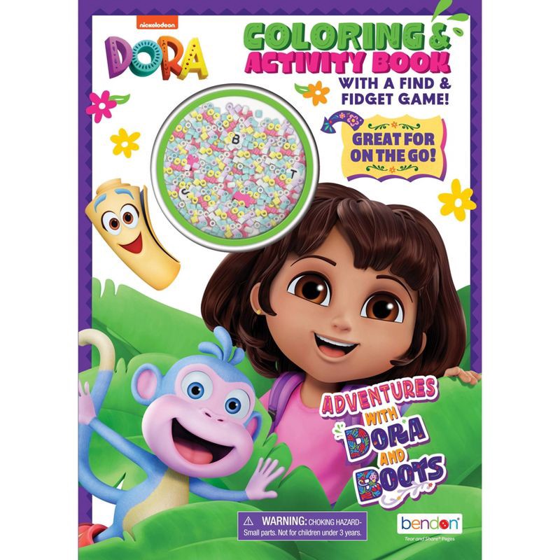 slide 1 of 5, Bendon Dora Coloring & Activity with Find & Fidget Game Book, 1 ct