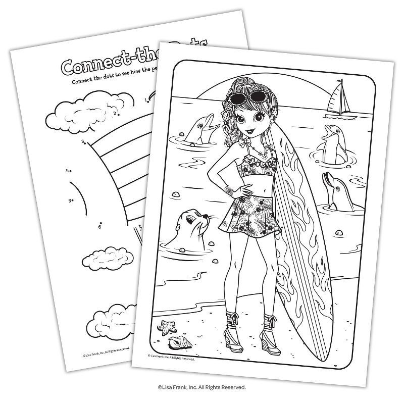 slide 4 of 5, Bendon Lisa Frank 224 Page Coloring & Activity Book, 1 ct