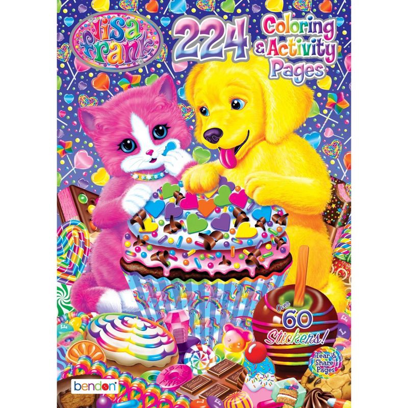 slide 1 of 5, Bendon Lisa Frank 224 Page Coloring & Activity Book, 1 ct