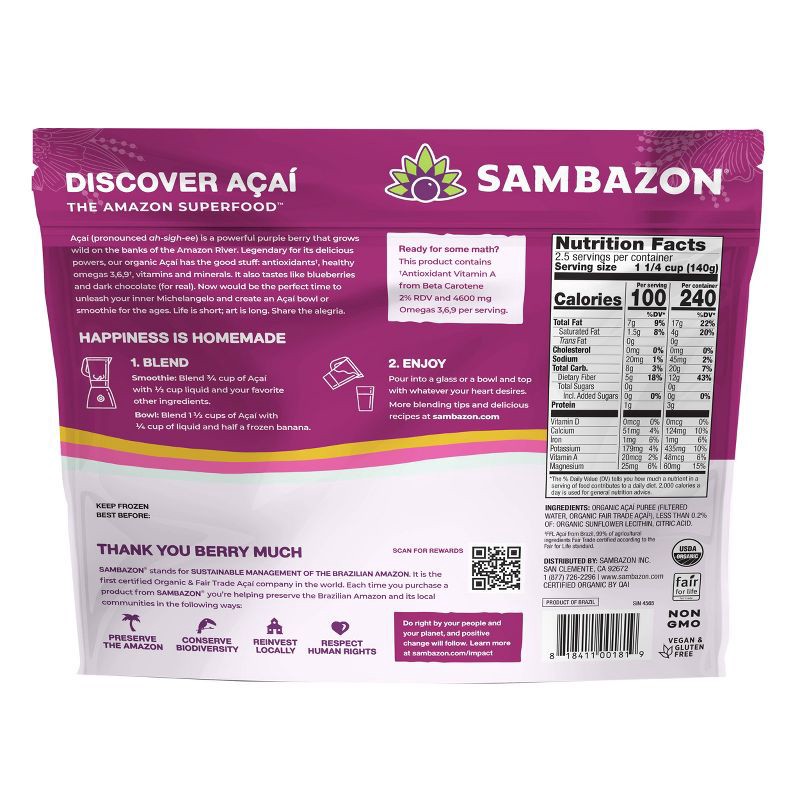 slide 3 of 4, Sambazon Frozen Unsweetened Acai Berry Globes - 12oz, 12 oz