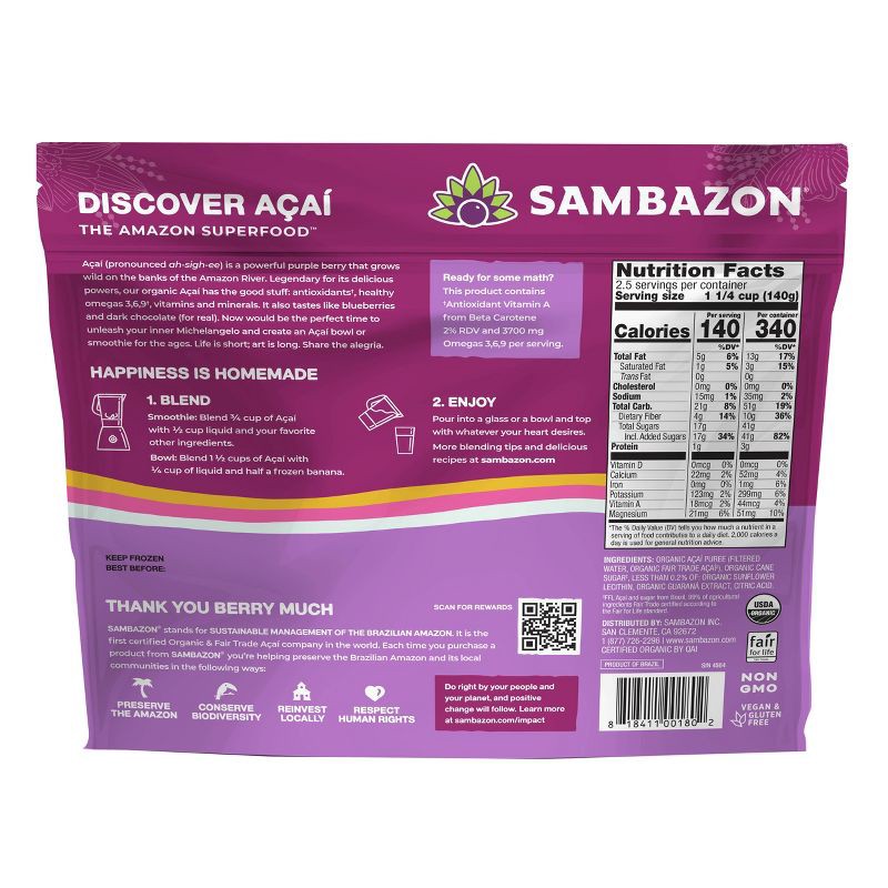 slide 3 of 4, Sambazon Frozen Original Acai Berry & Guarana Globes - 12oz, 12 oz
