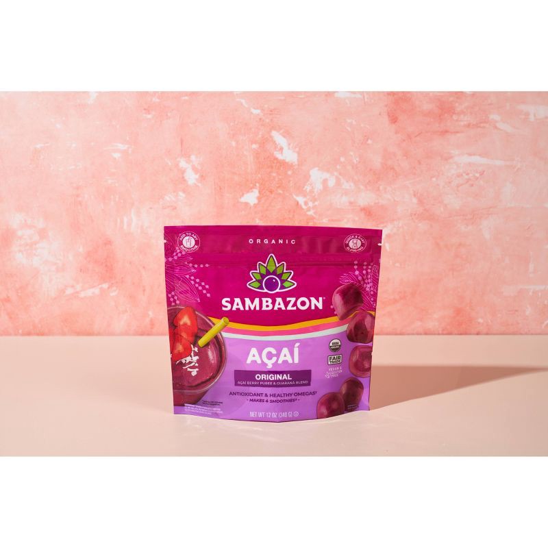 slide 4 of 4, Sambazon Frozen Original Acai Berry & Guarana Globes - 12oz, 12 oz
