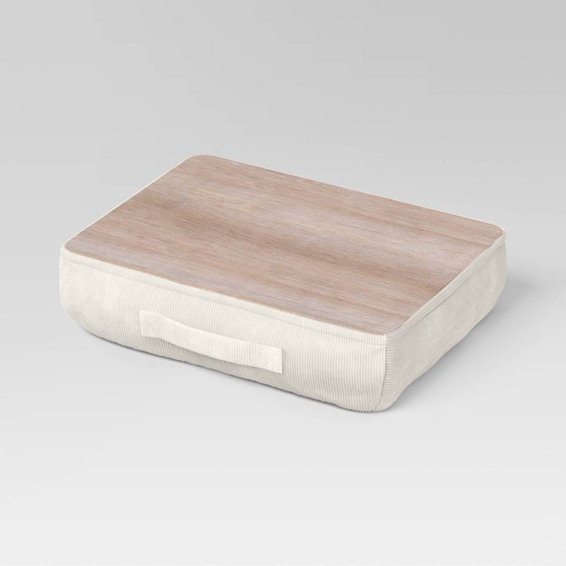 slide 1 of 5, Dorm Corduroy Lap Desk Cream - Room Essentials, 1 ct