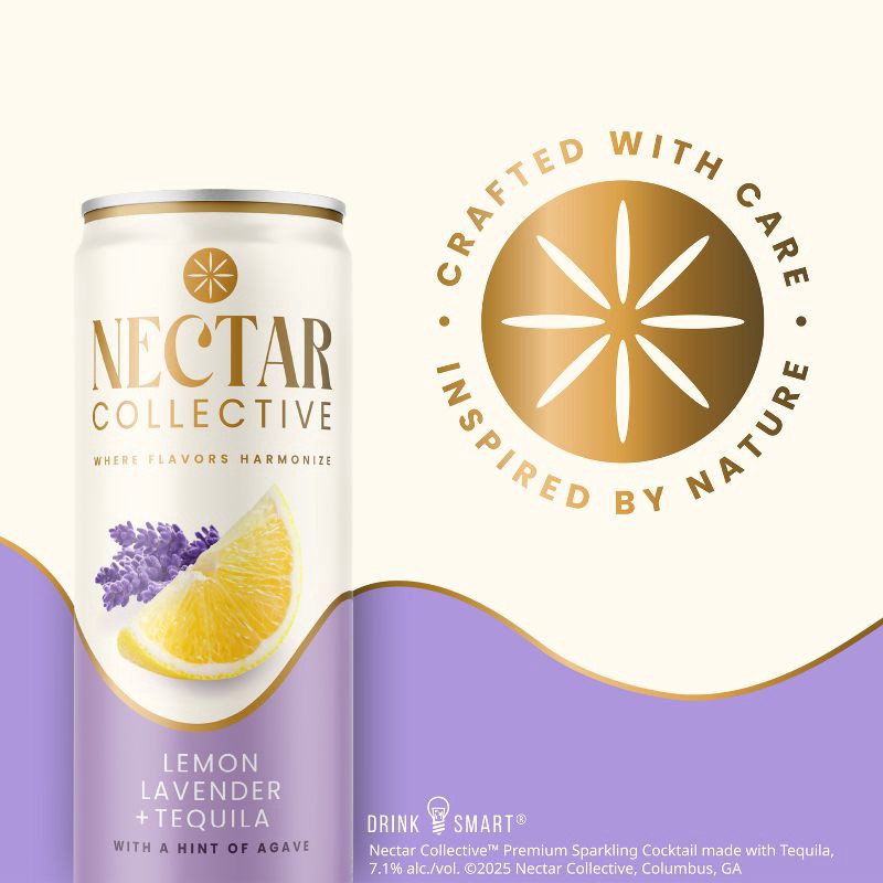 slide 7 of 7, Nectar Collective Lemon Lavender Tequila - 4pk/12 fl oz Cans, 4 ct; 12 fl oz