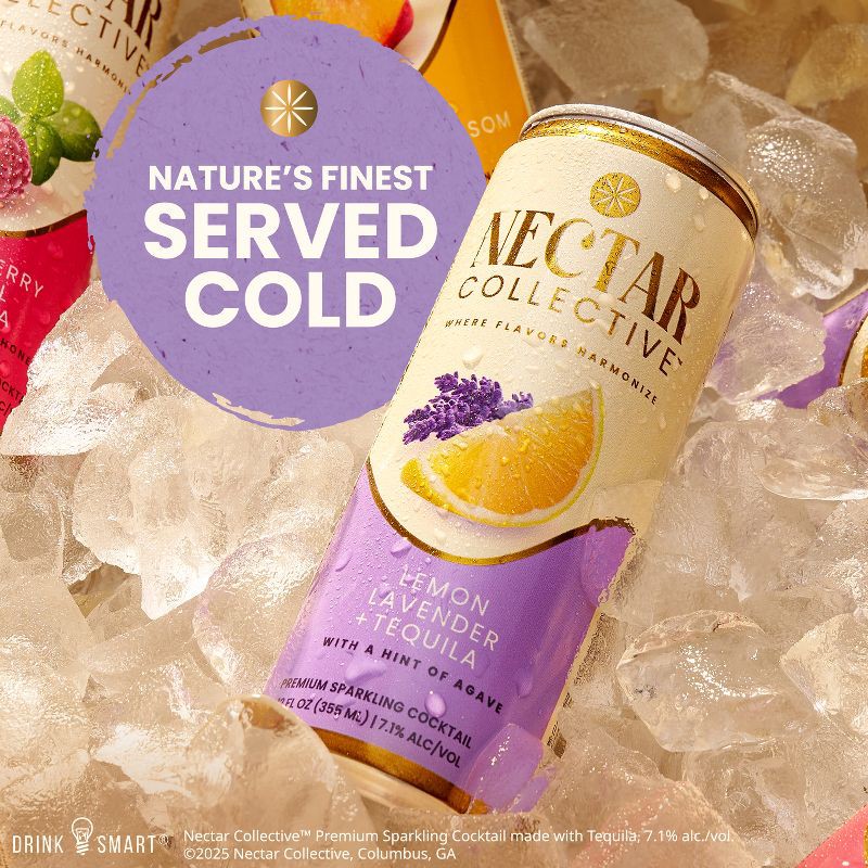 slide 5 of 7, Nectar Collective Lemon Lavender Tequila - 4pk/12 fl oz Cans, 4 ct; 12 fl oz