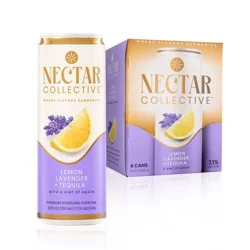 Nectar Collective Lemon Lavender Tequila - 4pk/12 fl oz Cans