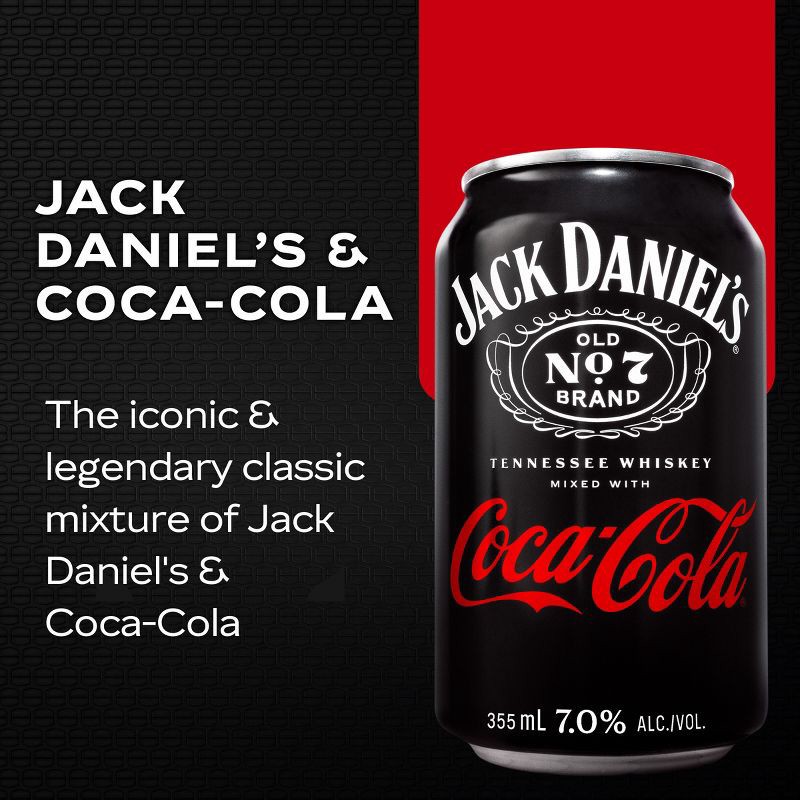 slide 2 of 10, Jack Daniel's & Coca-Cola Variety Flavored Beverages - 6pk/12 fl oz Cans, 6 ct; 12 fl oz