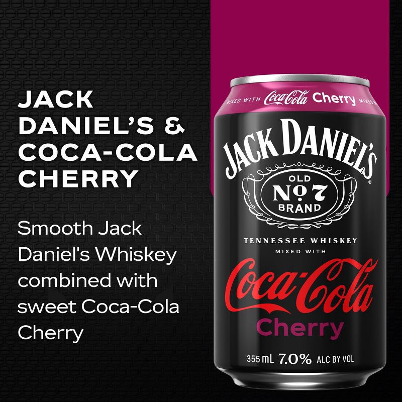 slide 3 of 10, Jack Daniel's & Coca-Cola Variety Flavored Beverages - 6pk/12 fl oz Cans, 6 ct; 12 fl oz