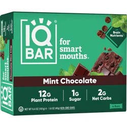 IQBAR Mint Chocolate Protein Bars - 6.4oz/4ct