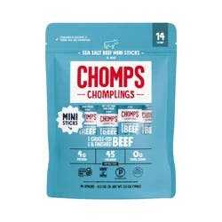 Chomps Snack Sticks Chomps Chomplings Sea Salt Beef Mini Sticks - 7oz/14ct
