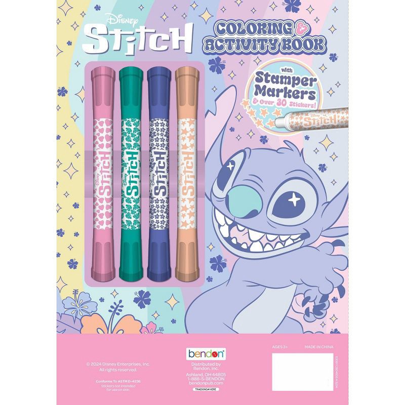 slide 2 of 5, Bendon Disney Stitch Coloring & Activity with Stamper Marker Book, 1 ct