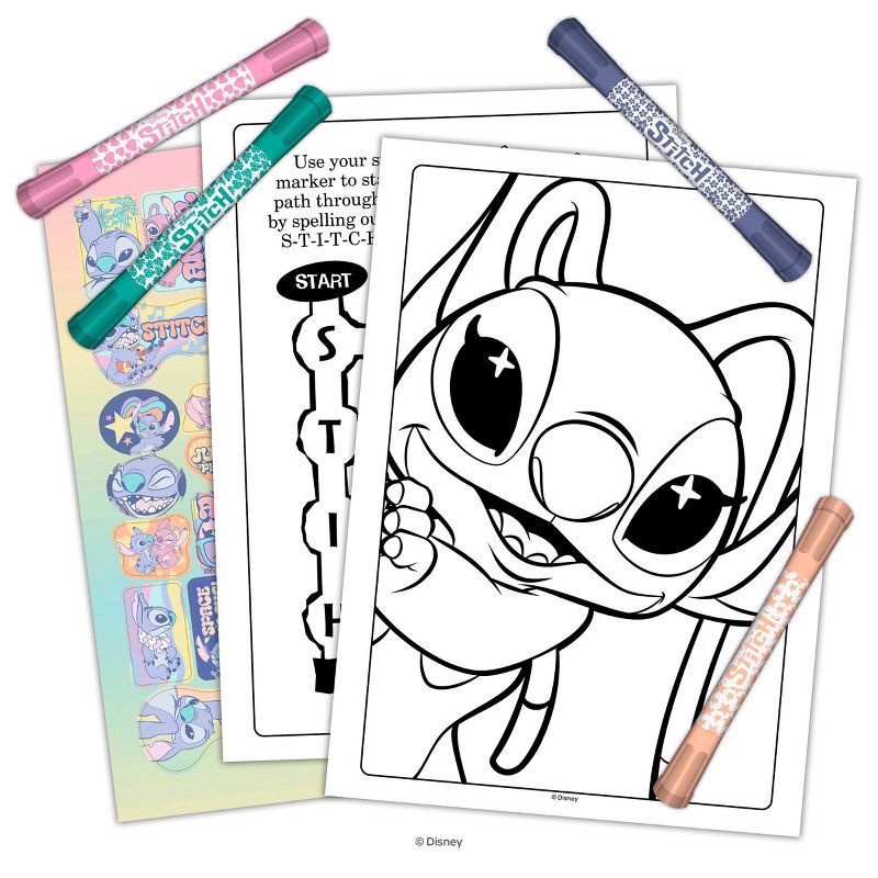 slide 3 of 5, Bendon Disney Stitch Coloring & Activity with Stamper Marker Book, 1 ct
