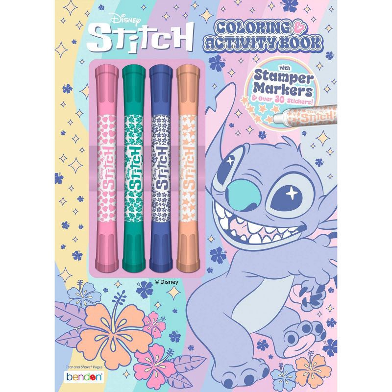 slide 1 of 5, Bendon Disney Stitch Coloring & Activity with Stamper Marker Book, 1 ct