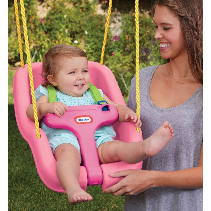 slide 3 of 5, Little Tikes 2-in-1 Snug n Secure Toddler/Bucket Swing - Pink, 1 ct