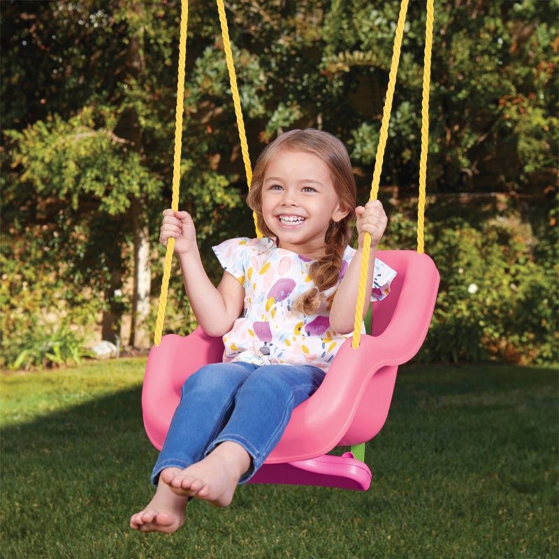 slide 4 of 5, Little Tikes 2-in-1 Snug n Secure Toddler/Bucket Swing - Pink, 1 ct